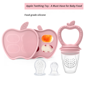Sucette pour bébé 100% silicone, design détachable, rose clair/rose/blanc, 0-6 mois, sans BPA, lait, fruits, sucette, distributeur de nourriture pour bébé - Product Image 3