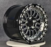 Nouvelles jantes forgées Beadlock GS personnalisées en 2 parties, noires brillantes, 15-20 pouces, 5X112 5X114.3 5X120, pour voitures de course Drag Racing, compatibles Supra Mk5