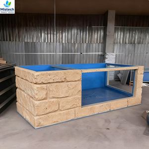 Mistech Fabriek-Directe Op Maat Gemaakte Moderne Milieuvriendelijke Pp + Glazen Visvijvers Buiten/Binnen Aquaria Rotstuin Gebogen Vormen Tuinen - Product Image 5