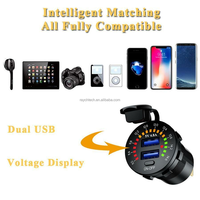 Adaptor daya 12v 24v untuk mobil, pengisi daya Usb ganda Qc3.0 Pd untuk otomatis