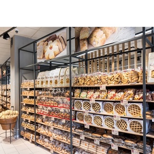 Ngắn Gọn Phong Cách Bakery Cửa Hàng Multilayer Di Chuyển Sàn Gỗ Bánh Mì Hiển Thị Đứng - Product Image 3