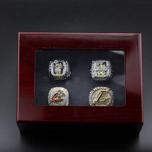 Venta al por mayor de anillos de campeón de baloncesto <span class=keywords><strong>Lebron</strong></span> James Memorabilia 2012 2013 2016 2020 <span class=keywords><strong>4</strong></span> piezas conjunto de anillos de campeonato con caja de madera - Product Image 3