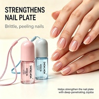 SAGALAGA Stylo Huile Quotidienne pour Cuticules 5ml, Applicateur Rollerball Porte-clés, Jojoba Vitamine E Kératine, Soin Nourrissant des Ongles, Marque Privée
