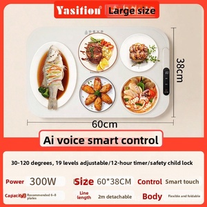 Plaque chauffante électrique portable en silicone pliable, tapis chauffant pour aliments de cuisine avec contrôle <span class=keywords><strong>tactile</strong></span> de la température - Product Image 2