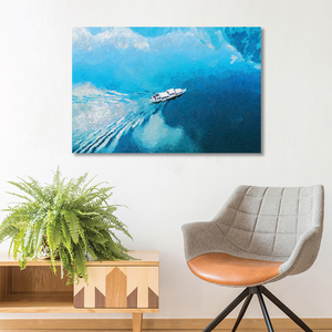 Bateau sur le lac <span class=keywords><strong>peinture</strong></span> à l'huile Décorative Toile Art Mural <span class=keywords><strong>Peinture</strong></span> murale d'art - Product Image 6