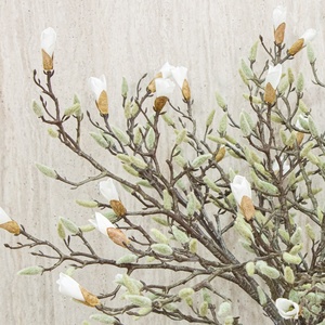 Conjunto <span class=keywords><strong>de</strong></span> Flores <span class=keywords><strong>de</strong></span> Magnolia Artificiales Hechas a Mano con Jarrón <span class=keywords><strong>de</strong></span> Vidrio para el Día <span class=keywords><strong>de</strong></span> San Valentín, Decoración Elegante para el Hogar y Hoteles - Product Image 4