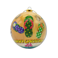 Impression de logo personnalisé Souvenir touristique décoration de boule de Noël suspendus Grèce Souvenir ornements de Noël grecs