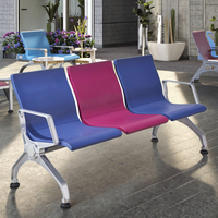 Chaises de réception Ekintop durables et écologiques à 3 places avec coussin en cuir pour salle d'attente d'aéroport, sièges publics à usage commercial