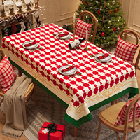 Nappe en cuir PVC imperméable et résistante à l'huile sur le thème de Noël