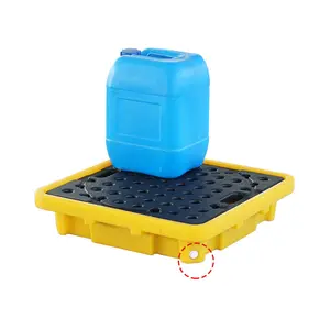 1Drum Spill Containment Pallet 670x670x150mm 43L Spill Pallet Manufacturer Sales Nestable And Heavy Duty Spill Control Pallet