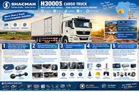 Camion de fret lourd neuf SHACMAN H3000S 6X4 340HP Diesel Automatique Euro 2 pour la Côte d'Ivoire, le Mali, le Sénégal, le Niger, le Burkina Faso