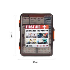 코뿔소 구조 야외 의료 상자 생존 키트 ABS PP 벽걸이 응급 의료 용품 응급 처치 키트 - Product Image 1