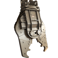 RIBETTER Cisaille hydraulique innovante monocylindre pour pelle hydraulique, outil de démolition rotatif, garantie 1 an pour 5-8t