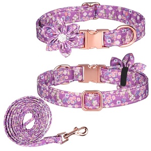 Accesorios para perros de alta calidad, conjuntos de <span class=keywords><strong>collar</strong></span> y correa para perros personalizados de lujo con lazo de fijación - Product Image 4