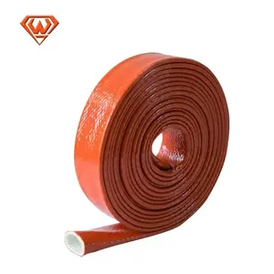 High Temperature Resistance Nelectrical Coated Silicone Pvc Fiberglass Insulation Sleeve