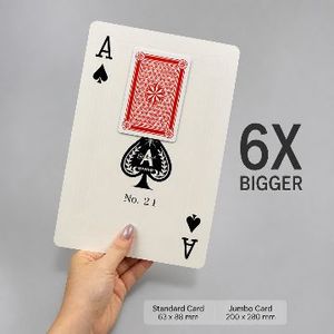 Baraja de <span class=keywords><strong>Tarot</strong></span> y Cartas Gigantes Jumbo 6X Tamaño Estándar Premium 28x20cm, Mazo de Póker Portátil con Logotipo Personalizado para Fiestas y Espectáculos - Product Image 1