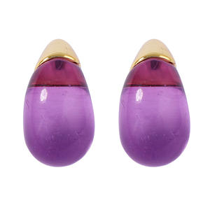 Fashion Transparent Multi-color <b>Resin</b> Water Drop <b>Earrings</b> for Women - Product Image 5