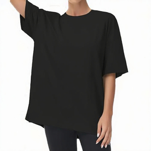 Euro-Chic Oil Painting Print <b>Canvas</b> <b>Plain</b> Dyed Drawstring Regular Fit Short Sleeve T-Shirt-Women's Sexy Versatile Indie Top - Product Image 3
