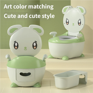 Siège de toilette pliable et lavable en plastique pour bébé, motif animal de dessin animé mignon, pratique et élégant, pour l'apprentissage de la propreté - Product Image 3