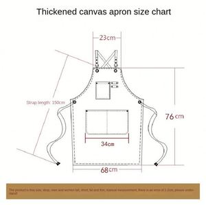 Tablier De Cuisine Salon <b>Aprons</b> Chef Barista Bbq Bar Hairdresser <b>Kitchen</b> <b>Apron</b> for Women Restaurant Server - Product Image 4