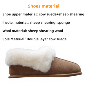 Chaussures d'hiver <span class=keywords><strong>pour</strong></span> hommes en cuir de vachette suédé avec doublure en fourrure de <span class=keywords><strong>mouton</strong></span>, légères, respirantes et confortables – Vente en gros directe usine - Product Image 5