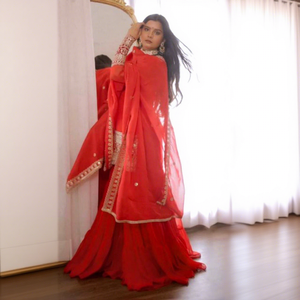 Lehenga Choli brodé de sequins lourds et élégants, très demandé, pour femmes, pour les mariages et les fêtes, de Surat - FATEMA FASHION - Product Image 1