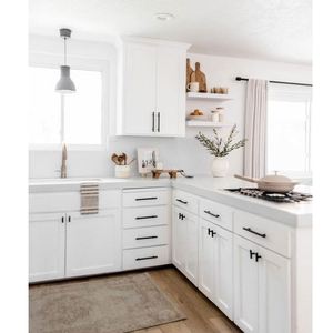 Armarios de cocina lacados de diseño moderno de alta calidad, armarios personalizados para proyectos de apartamentos - Product Image 1