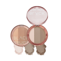 Palet Bedak Padat BLACK ROUGE Korea Natural Tahan Lama Tahan Air Matte Finish Triple Contouring Anti Luntur dengan Talc Mica