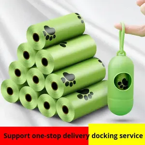 Vollständig biologisch abbaubare verdickte Hunde-und Katzenkot-Schaufel taschen Kunststoff-Haustier abfall beutel im Cartoon-Stil - Product Image 3