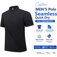 Polo homme à manches courtes personnalisé avec logo, style business décontracté, uni et sans coutures