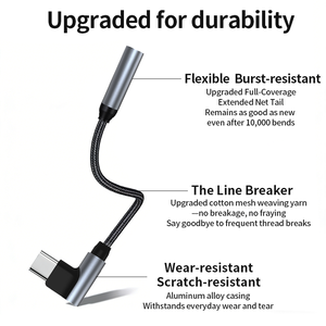 <span class=keywords><strong>Adaptateur</strong></span> audio USB-C mâle vers 3,5 mm AUX, câble dongle <span class=keywords><strong>jack</strong></span> casque Type-C vers AUX, cordon coudé compatible avec <span class=keywords><strong>iPhone</strong></span> 17 16 15 - Product Image 2