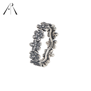 高品質の親友永遠にリングギフト925シルバーウェディングエンゲージメントフラワーダイヤモンドリング - Product Image 1