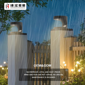 Decorazione moderna del giardino IP65 impermeabile LED recinzione colonna faro <span class=keywords><strong>solare</strong></span>/alimentato <span class=keywords><strong>a</strong></span> batteria - Product Image 3