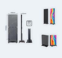 Layar LED Portabel Lipat, Poster LED, Signage Digital untuk Pameran dan Iklan Acara