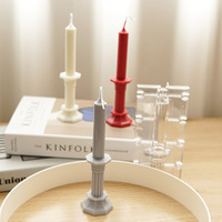 Meistverkaufte Langlebige Hochwertige Achteckige Turm-Kerzenständer-Form Acrylform für DIY Umweltfreundliche Duftkerzenherstellung