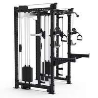 Station d'entraînement multifonctionnelle trois-en-un : Rack de musculation Smith, Squat Rack et équipement de fitness complet