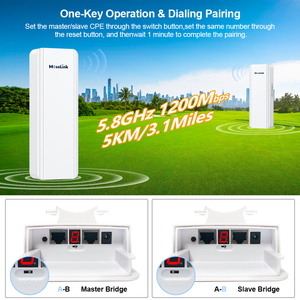 Ponte sem fio externa dupla gama de gigabit <span class=keywords><strong>5</strong></span>.8Ghz 5KM <span class=keywords><strong>Wifi</strong></span> CPE/Ponte/Router/Repetidor/Ponto de Acesso POE de longo alcance para câmera IP - Product Image 6