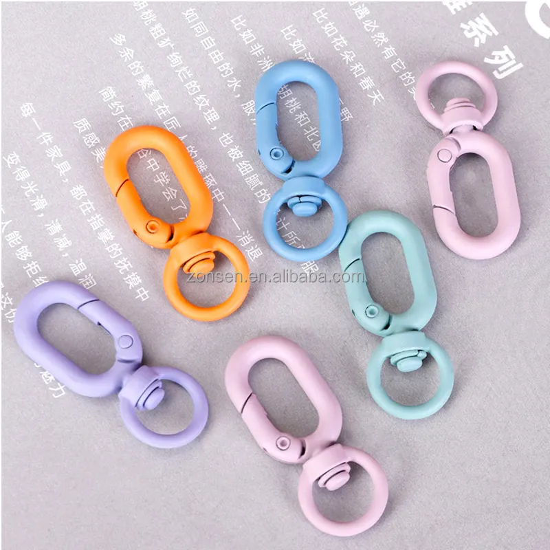 2023 New Arrival 15mm Multi-color Metal Swivel Snap Hook Key Chain Clip Hooks For Crafts Toys