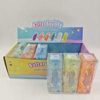 Bâton de beurre Vaseline Confetti, jouet anti-stress souple et moelleux pour enfants et adultes, boîte de présentation