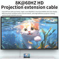 Câble USB4 Type-C 8K 60Hz Mâle-Femelle, Cordon d'Extension Compatible Thunderbolt 3/4, 40 Gbps, PD240W, Charge Rapide 5A pour Ordinateur et Imprimante