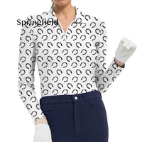SF – POLO à manches courtes avec imprimé cheval pour femme, vêtement de Base décontracté
