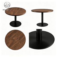 Chaise en cuir Ron Group pour restaurant commercial, banquette à dossier haut, table moderne de luxe avec base en bois massif et métal