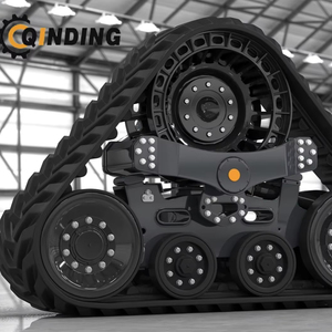 Nouveau châssis à chenilles triangulaires en caoutchouc et acier QINDING respectueux du sol pour moissonneuses-batteuses et tracteurs agricoles - Product Image 1