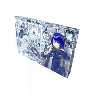 Bloque de Exhibición Acrílico Transparente Personalizado con Diseño Impreso, Logotipo, Patrón Cuadrado, Anime, Dibujos Animados, Adorno Decorativo - Product Image 3