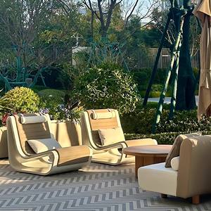 Conjunto de Sofás de Jardín de Aluminio para Exteriores, 80x80x80, Diseño Contemporáneo, Resistente a la Oxidación, Cojín de Espuma de Alta Densidad, Muebles de Ocio - Product Image 1