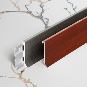 Thân thiện với môi chống nước bền gỗ-hạt Ốp chân tường Hội Đồng Quản trị Hợp kim nhôm ép đùn hồ sơ cho gạch sàn trang trí - Product Image 1