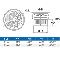 Diffuseur d'air en aluminium pour système CVC, grille de sortie d'air tourbillonnante réglable, couvercle de grille de ventilation au sol ronde pour la vente en gros