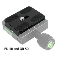 Plaque de fixation rapide Vicsound PU-50 en alliage d'aluminium avec vis 1/4 pouce Arca pour trépied d'appareil photo, compatible Manfrotto