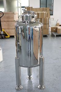 خزان تخزين صحي صغير سعة 50 لتر و100 لتر و200 لتر و300 لتر من الفولاذ المقاوم للصدأ 304 و316L للمستحضرات التجميلية والمواد الكيميائية والحليب والعصير، مزود بعجلات - Product Image 6