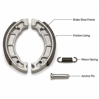 Plaquettes de frein arrière pour moto CG150 CG125, plaquettes de frein à tambour, remplacement OEM, haute performance, 100% neuves, durables